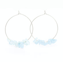 Load image into Gallery viewer, Rock Candy ~ Aquamarine Hoops