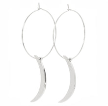 Load image into Gallery viewer, Crescent Moon Hoops ~ Salty Pendants