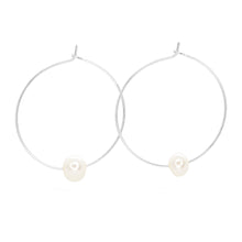 Load image into Gallery viewer, Fresh Water Pearl Hoops ~ Salty Shells
