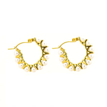 Load image into Gallery viewer, New Malibu ~ Mini Pearl Hoops