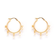Load image into Gallery viewer, Malibu Mini Hoops  ~ Salty Shells