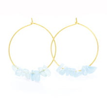 Load image into Gallery viewer, Rock Candy ~ Aquamarine Hoops