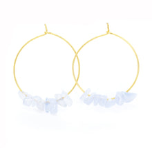 Load image into Gallery viewer, Rock Candy ~ Blue Lace Agate Hoops