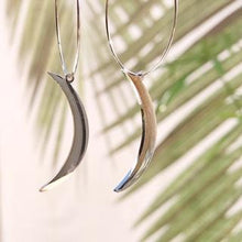 Load image into Gallery viewer, Crescent Moon Hoops ~ Salty Pendants