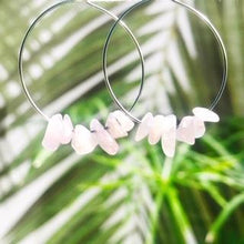 Load image into Gallery viewer, Rock Candy ~ Rose Quartz Hoops