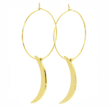 Load image into Gallery viewer, Crescent Moon Hoops ~ Salty Pendants