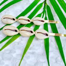Load image into Gallery viewer, Triple Puka Shell Hair Pins ~ Salty Hair